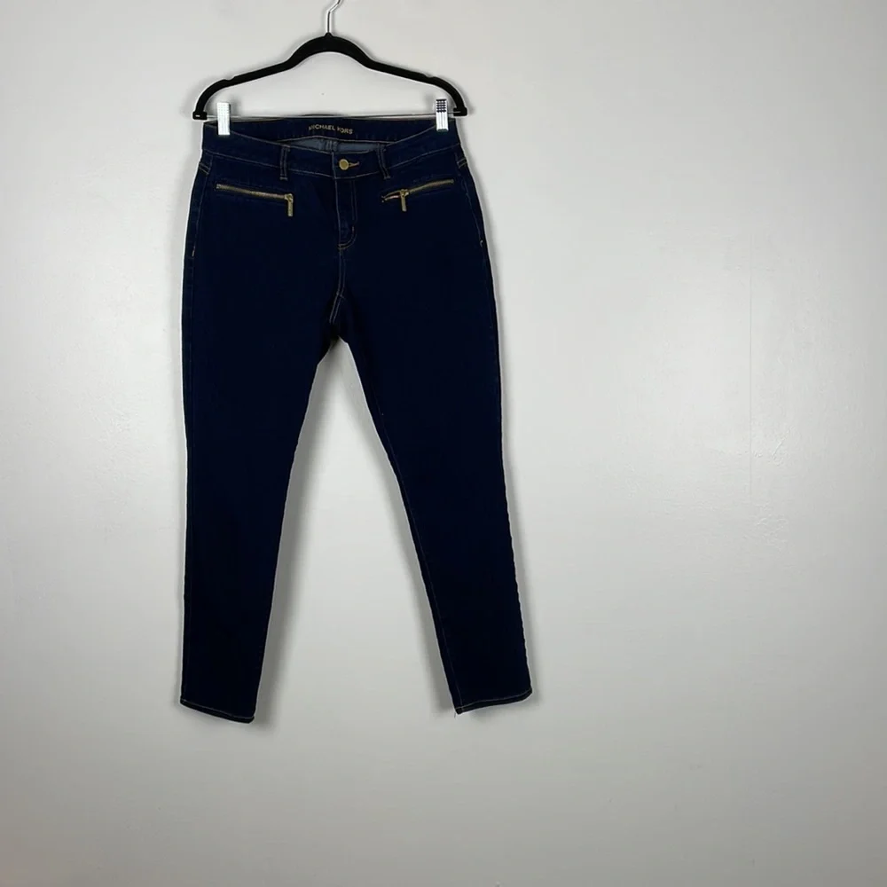 Michael Kors skinny ankle 4 pocket women's blue jeans Size 8